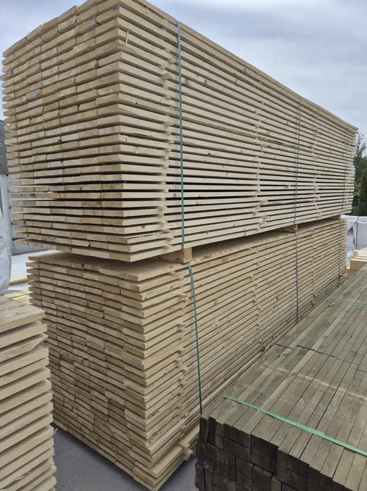 Deska tartaczna 25×150 mm | 4,5 m / 5,0 m | Impregnowana przeciwgrzybiczo — zdjęcie 1